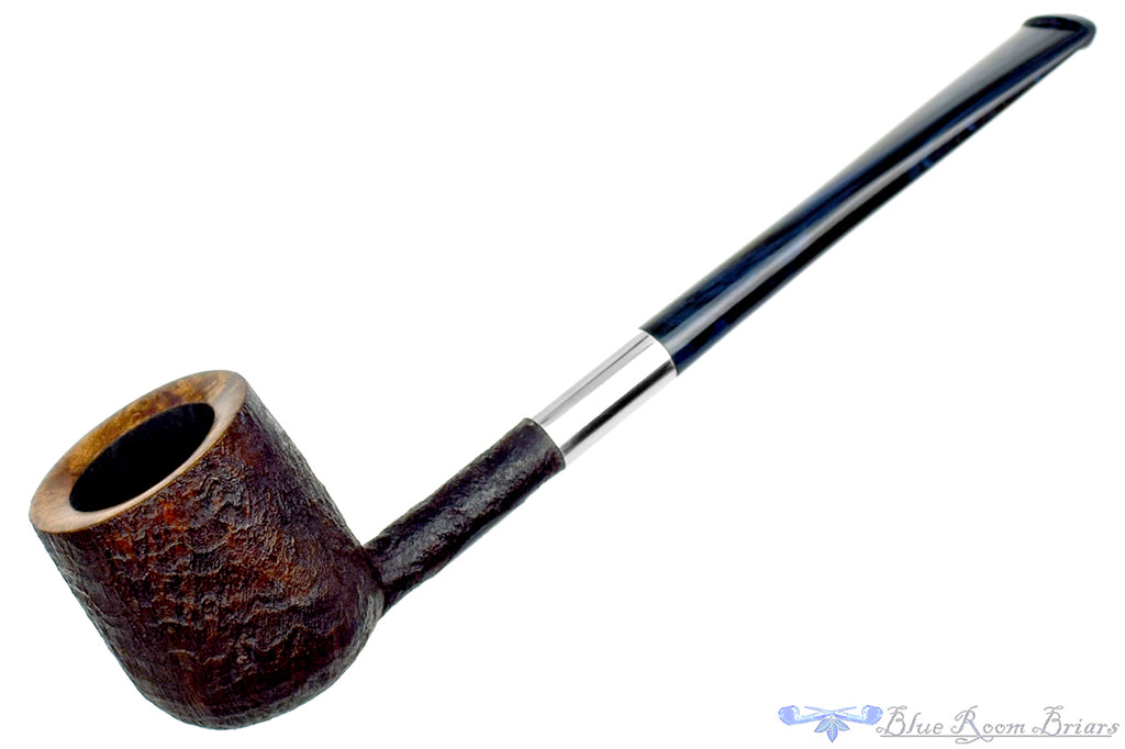 Blue Room Briars is proud to present this Scottie Piersel Pipe "Scottie" Sandblast Pot with Silver and Brindle