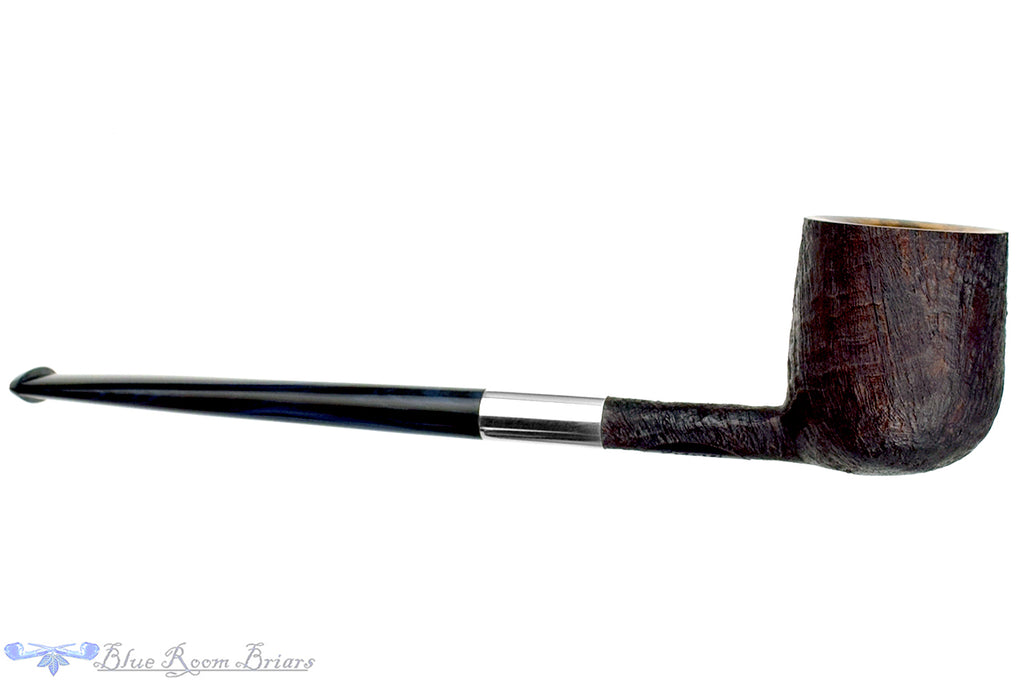 Blue Room Briars is proud to present this Scottie Piersel Pipe "Scottie" Sandblast Pot with Silver and Brindle