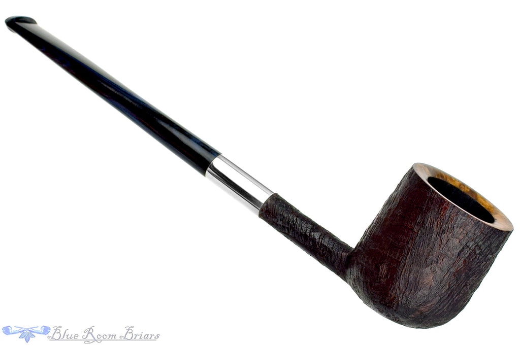 Blue Room Briars is proud to present this Scottie Piersel Pipe "Scottie" Sandblast Pot with Silver and Brindle