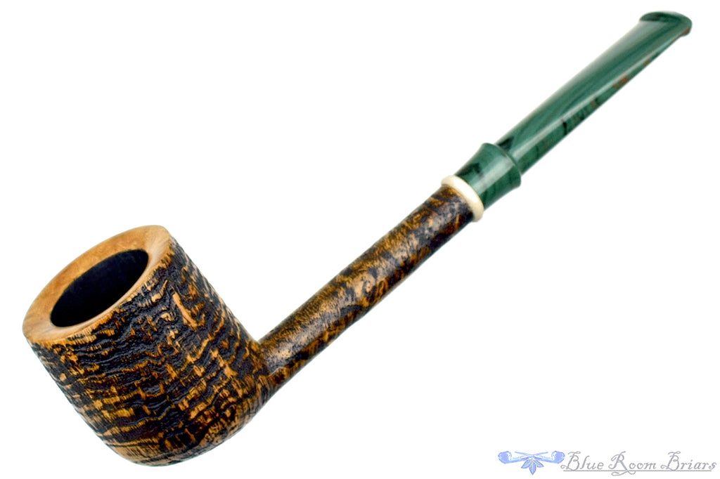 Blue Room Briars is proud to present this Scottie Piersel Pipe "Scottie" High-Contrast Ring Blast Pot with Ivorite and Brindle