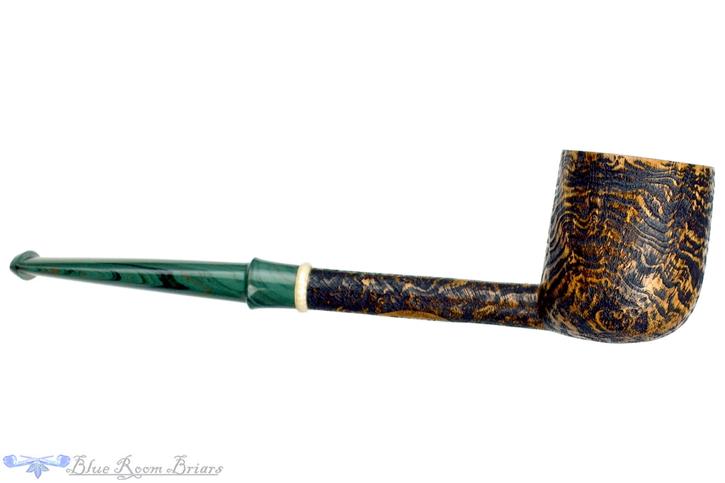 Blue Room Briars is proud to present this Scottie Piersel Pipe "Scottie" High-Contrast Ring Blast Pot with Ivorite and Brindle