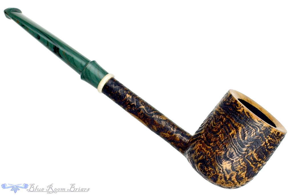 Blue Room Briars is proud to present this Scottie Piersel Pipe "Scottie" High-Contrast Ring Blast Pot with Ivorite and Brindle