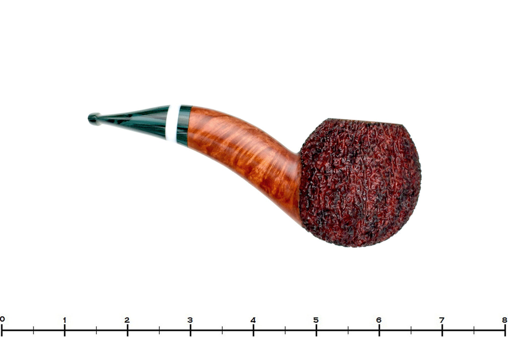 Blue Room Briars is proud to present this Dr. Bob Pipe (PPP) Partial Rusticated Hawkbill with Brindle and Acrylic