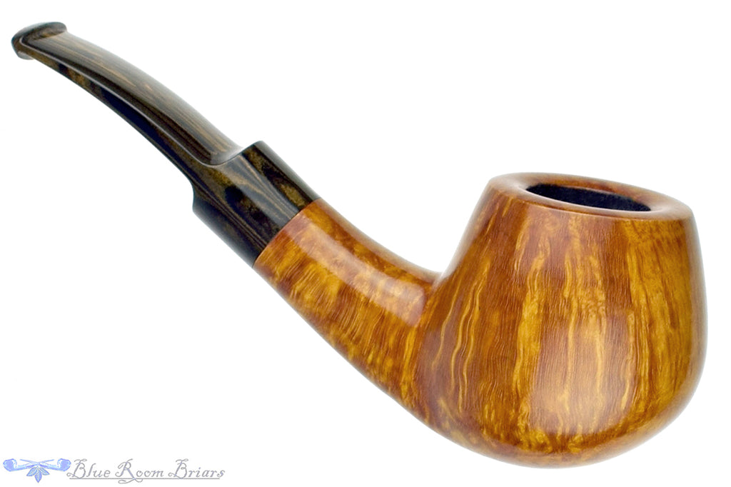 Blue Room Briars is proud to present this Brian Madsen Pipe Bent Apple with Brindle and Plateau