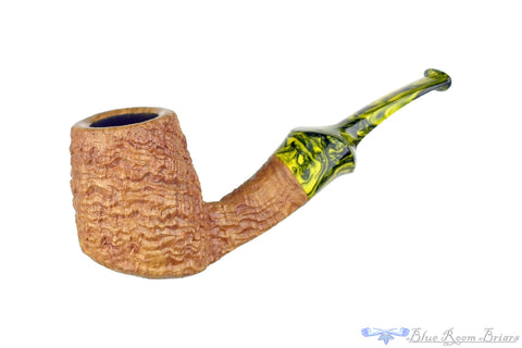 Nate King Pipe 436 Tan Blast Sphinx with Bamboo and Bakelite