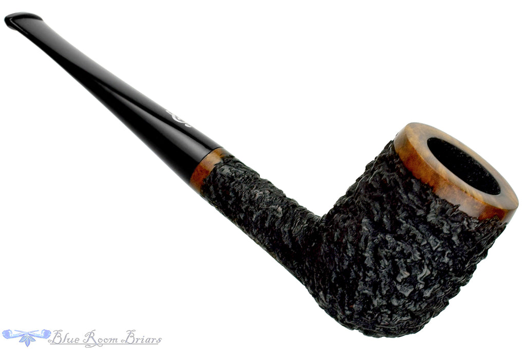 Blue Room Briars is proud to present this Don Carlos One Note Rusticated Billiard Sitter Estate Pipe
