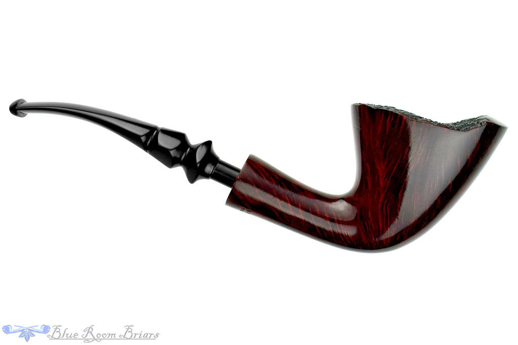 Blue Room Briars is proud to present this Nørding Smooth Bent Freehand with Plateau Estate Pipe