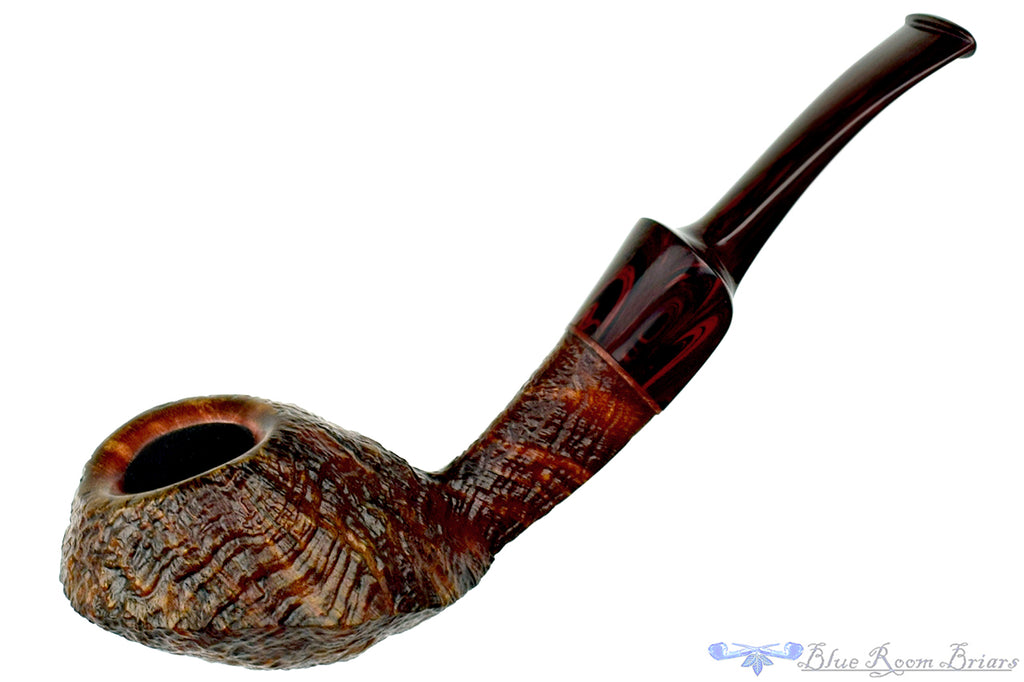 Blue Room Briars is proud to present this Nate King Pipe 778 Ring Blast Risus with Brindle