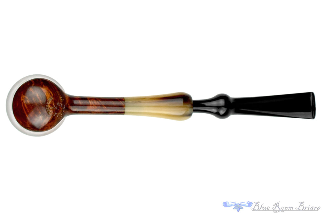 Nate King Pipe 772 High-Contrast 'Liberty' with Horn, Titanium, and Military Mount