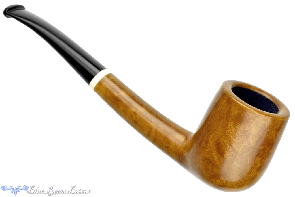 Blue Room Briars is proud to present this Charl Goussard Pipe Bent Billiard with Warthog Tusk
