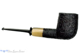 Blue Room Briars is proud to present this Trey Rice Pipe Black Blast Crown Saddle Billiard with Buffalo Horn