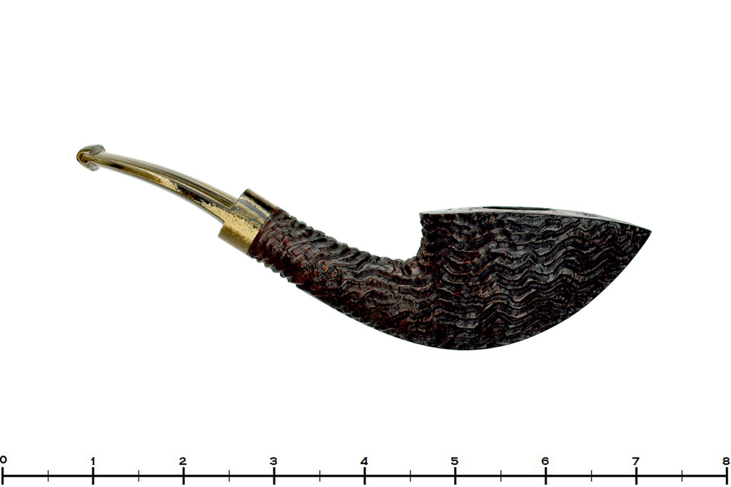 Blue Room Briars is proud to present this Andrea Gigliucci Pipe Bent Carved Black Dublin with Brindle