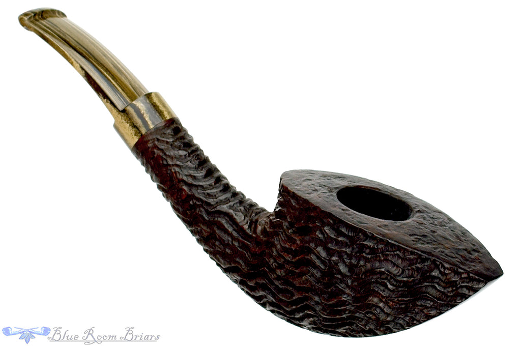 Blue Room Briars is proud to present this Andrea Gigliucci Pipe Bent Carved Black Dublin with Brindle