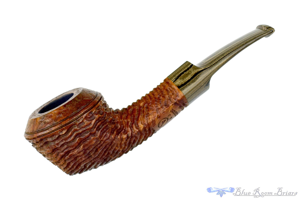Blue Room Briars is proud to present this Andrea Gigliucci Pipe Bent Carved Bulldog with Brindle