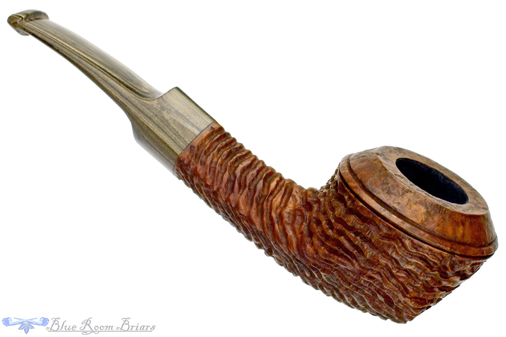 Blue Room Briars is proud to present this Andrea Gigliucci Pipe Bent Carved Bulldog with Brindle
