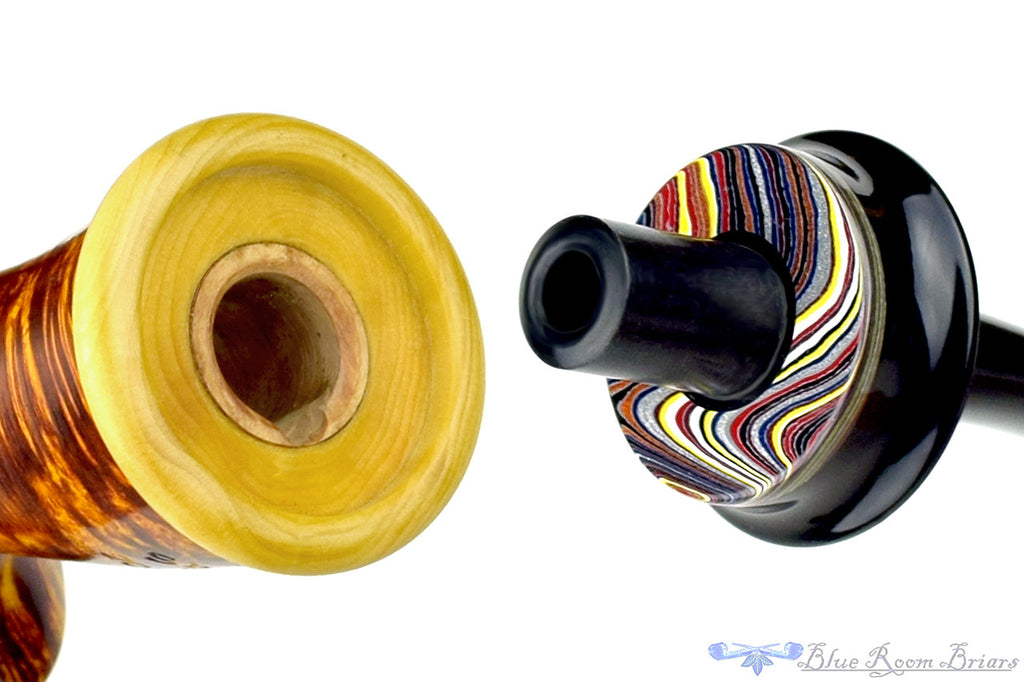 Bill Shalosky Pipe 337 Elephant's Foot with Box Elder and Fordite