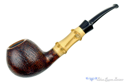 Charl Goussard Pipe Black Blast Apple with Warthog Tusk