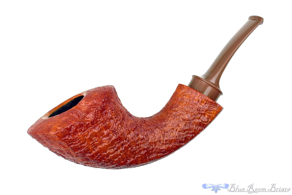 Blue Room Briars is proud to present this Clark Layton Pipe Sandblast Panel Horn with Plateau