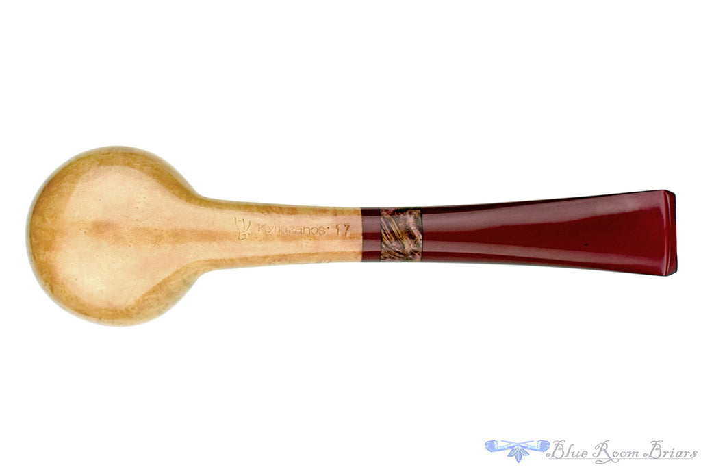 Blue Room Briars is proud to present this Michail Kyriazanos Pipe Smooth Pale Pot with Exotic Wood