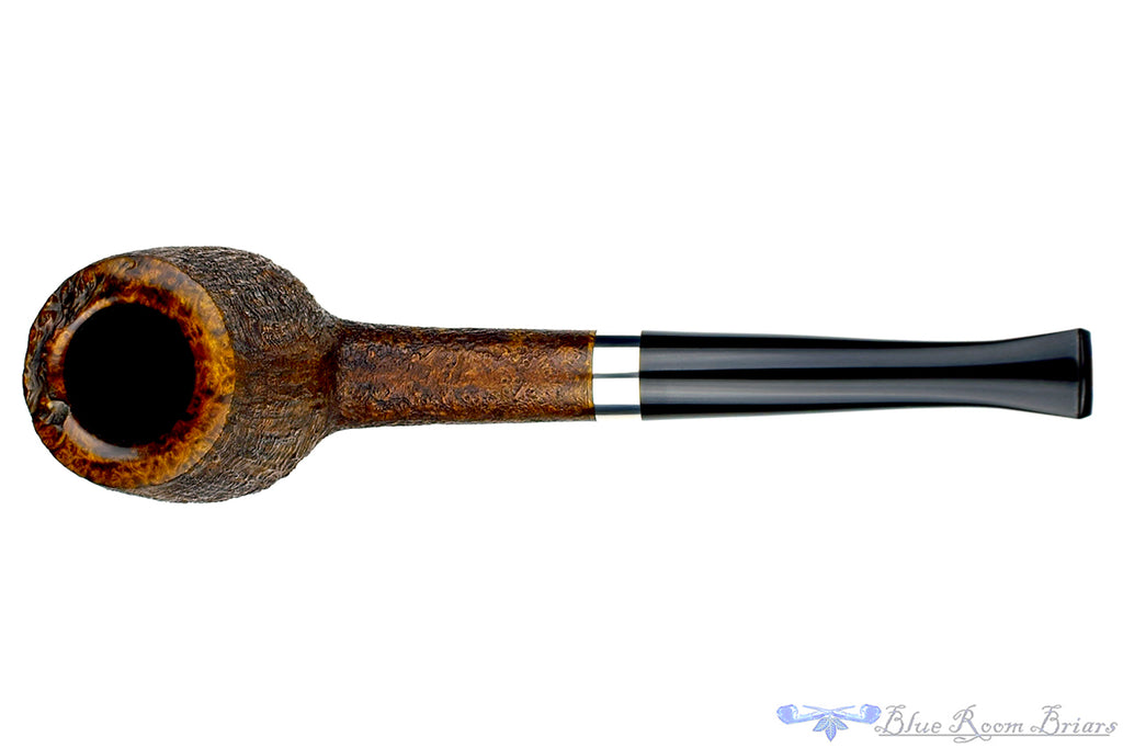 Joe Hinkle Pipe Magnum Sandblast Billiard with Silver Band and Plateau