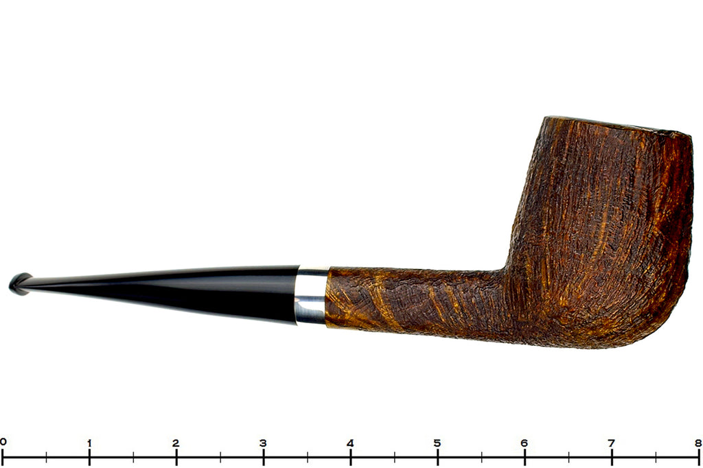 Joe Hinkle Pipe Magnum Sandblast Billiard with Silver Band and Plateau