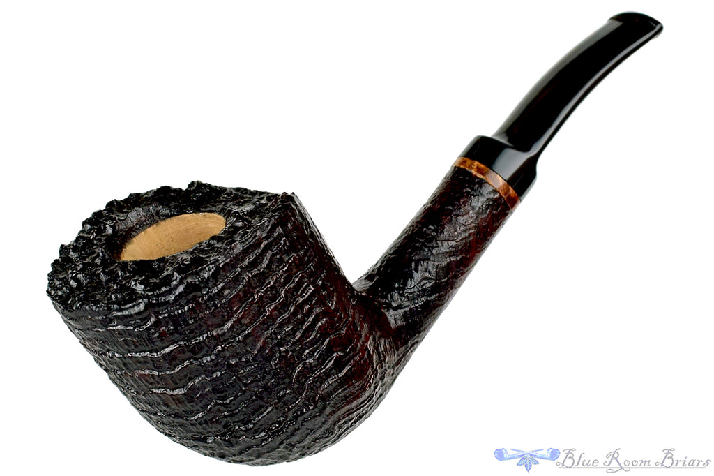 Blue Room Briars is proud to present this RC Sands Pipe 1/4 Bent Large Ring Blast Yachtsman with Plateau