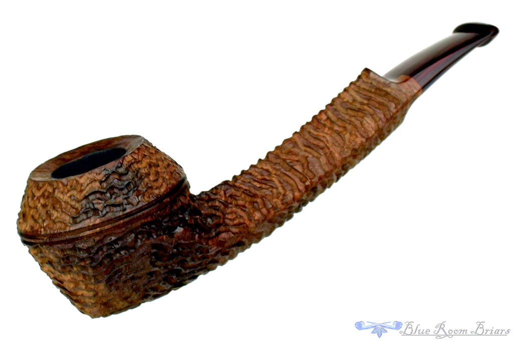 Blue Room Briars is proud to present this Andrea Gigliucci Pipe Carved Stemless 1/4 Bent Bulldog with Brindle