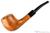 RC Sands Pipe Smooth Saddled Scoop, Blue Room Briars, smooth, slight bend, slightly bent, danish school, black stem, chuck sands, natural, us, usa, america, american, united states, made in the usa, cross grain, birdseye, production pipe, factory pipe, budget pipe, briar, briar pipe, tobacco pipe, wood pipe, wooden pipe, briar-pipe, smoking pipe, smoking hobby, ebonite, vulcanite, pipe stem, pipe mortise, stem, mortise, button, draft hole, grain, estate pipe, estate, refurbished, used pipe, refurbished pipe