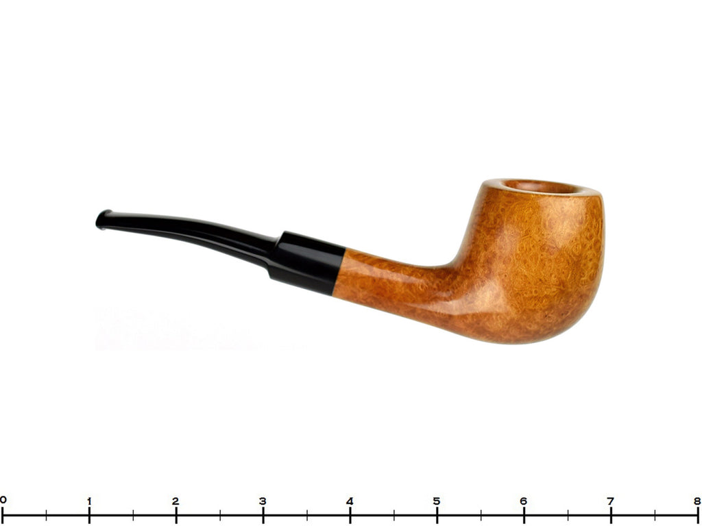 RC Sands Pipe Smooth Saddled Scoop, Blue Room Briars, smooth, slight bend, slightly bent, danish school, black stem, chuck sands, natural, us, usa, america, american, united states, made in the usa, cross grain, birdseye, production pipe, factory pipe, budget pipe, briar, briar pipe, tobacco pipe, wood pipe, wooden pipe, briar-pipe, smoking pipe, smoking hobby, ebonite, vulcanite, pipe stem, pipe mortise, stem, mortise, button, draft hole, grain, estate pipe, estate, refurbished, used pipe, refurbished pipe