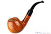 RC Sands Pipe 3/4 Bent Saddled Tomato, Blue Room Briars, apple, danish school, chuck sands, straight grain, smooth, birdseye, saddle, saddle stem, half bent, one half bent, bent, bent tomato, ohio, natural, artisan pipe, new pipe, production pipe, factory pipe, budget pipe, briar, briar pipe, tobacco pipe, wood pipe, wooden pipe, briar-pipe, smoking pipe, smoking hobby, ebonite, vulcanite, pipe stem, pipe mortise, stem, mortise, button, draft hole, grain, estate pipe, estate, refurbished, used pipe, refurbi