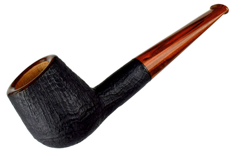 Charl Goussard Pipe Black Blast Apple with Warthog Tusk