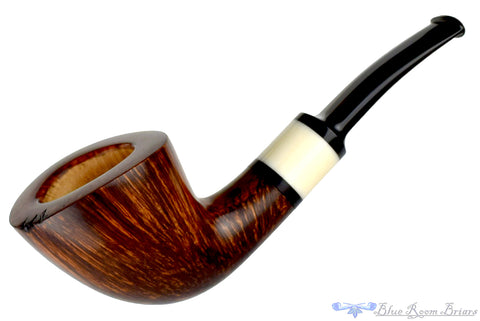 Charl Goussard Pipe Black Blast Apple with Warthog Tusk