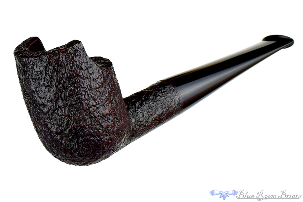 Jesse Jones Pipe Dark Blast Windshield Billiard, Blue Room Briars, dunhill shape, unique, jones, taper, tapered stem, billiard, sandblast, sand blast, darkblast, redblast, red blast, new pipe, unsmoked, bowl coat, production pipe, factory pipe, budget pipe, briar, briar pipe, tobacco pipe, wood pipe, wooden pipe, briar-pipe, smoking pipe, smoking hobby, ebonite, vulcanite, pipe stem, pipe mortise, stem, mortise, button, draft hole, grain, estate pipe, estate, refurbished, used pipe, refurbished pipe, estate