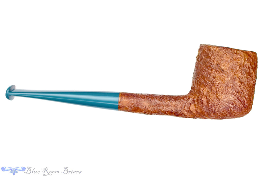 Blue Room Briars is proud to present this Nate King Pipe 668 Tan Blast Pot with Ebonite