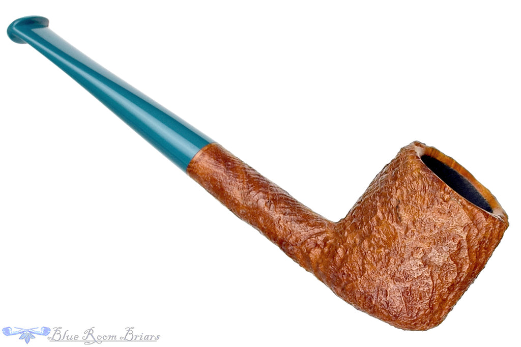 Blue Room Briars is proud to present this Nate King Pipe 668 Tan Blast Pot with Ebonite