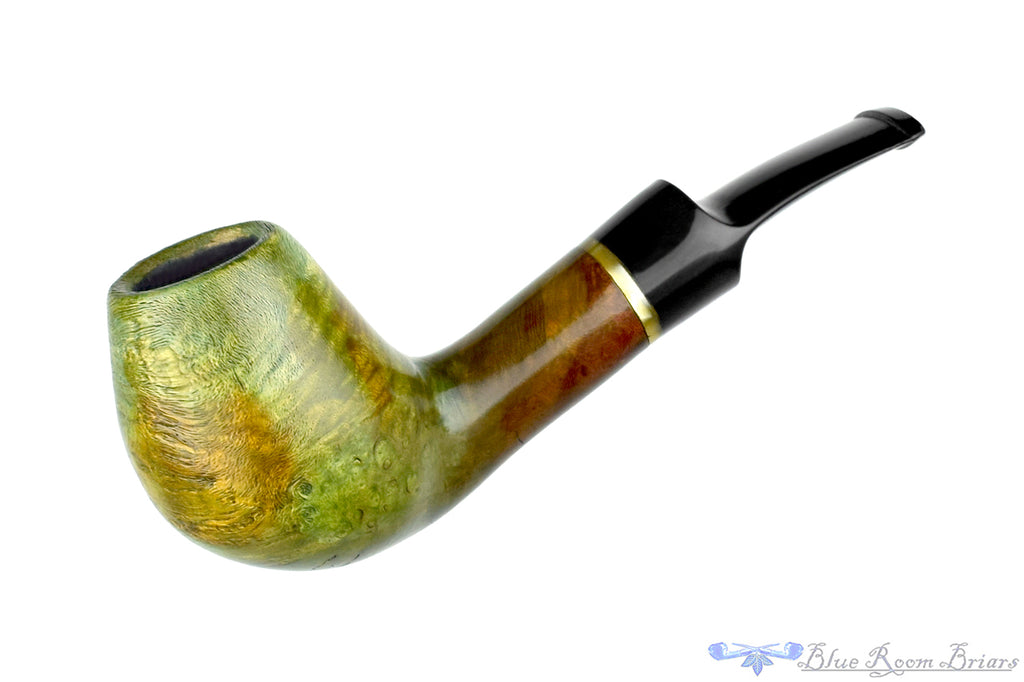 Blue Room Briars is proud to present this Ron Smith Pipe Bent Polished Driftwood Egg with Acrylic