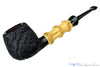 Blue Room Briars is proud to present this Sanbina Santos Pipe Black Blast Pot with Bamboo