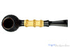 Blue Room Briars is proud to present this Sanbina Santos Pipe Black Blast Pot with Bamboo