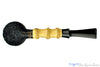 Blue Room Briars is proud to present this Sanbina Santos Pipe Black Blast Pot with Bamboo