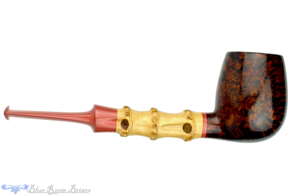 Blue Room Briars is proud to present this Sabina Santos Pipe Billiard with Bamboo
