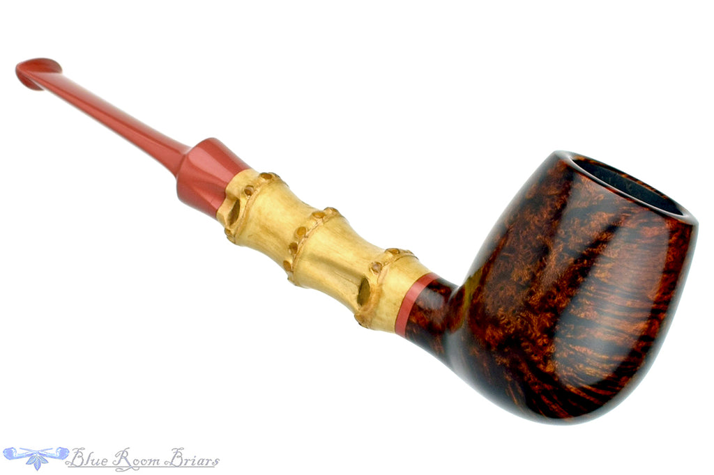 Blue Room Briars is proud to present this Sabina Santos Pipe Billiard with Bamboo