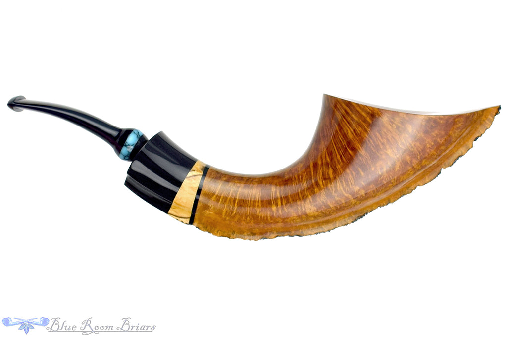 Blue Room Briars is proud to present this Joseph Skoda Pipe Horn with Mazur Birch, Turquoise, and Plateau