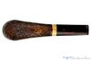 Blue Room Briars is proud to present this Jerry Crawford Pipe Dark Blast Zulu with Masur Birch Insert and Brindle