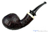 Blue Room Briars is proud to present this Trey Rice Pipe 1/4 Bent Sandblast Danish Egg with Ivorite