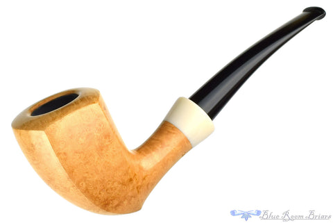 Charl Goussard Pipe Black Blast Apple with Warthog Tusk