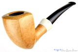 Blue Room Briars, Charl Goussard Pipe 1/8 Bent Pale Elephant's Foot with Acrylic, smooth, pale, perfect, taper, tapered stem, black stem, south africa, south african, natural finish