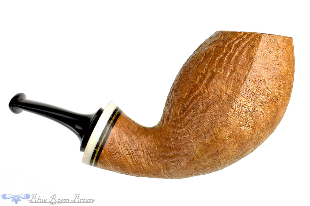 Blue Room Briars,  Dirk Heinemann Pipe Tan Blast Cobra, sandblast pipe, sand blast pipe, bo nordh shape, german, germany, artisan pipe, german pipe, 