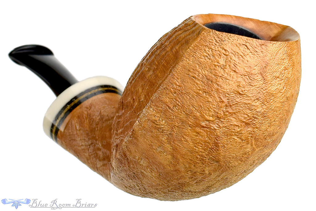 Blue Room Briars,  Dirk Heinemann Pipe Tan Blast Cobra, sandblast pipe, sand blast pipe, bo nordh shape, german, germany, artisan pipe, german pipe, 