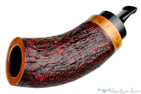 Dirk Heinemann Pipe Black Blast Cherrywood with Buddha Bamboo