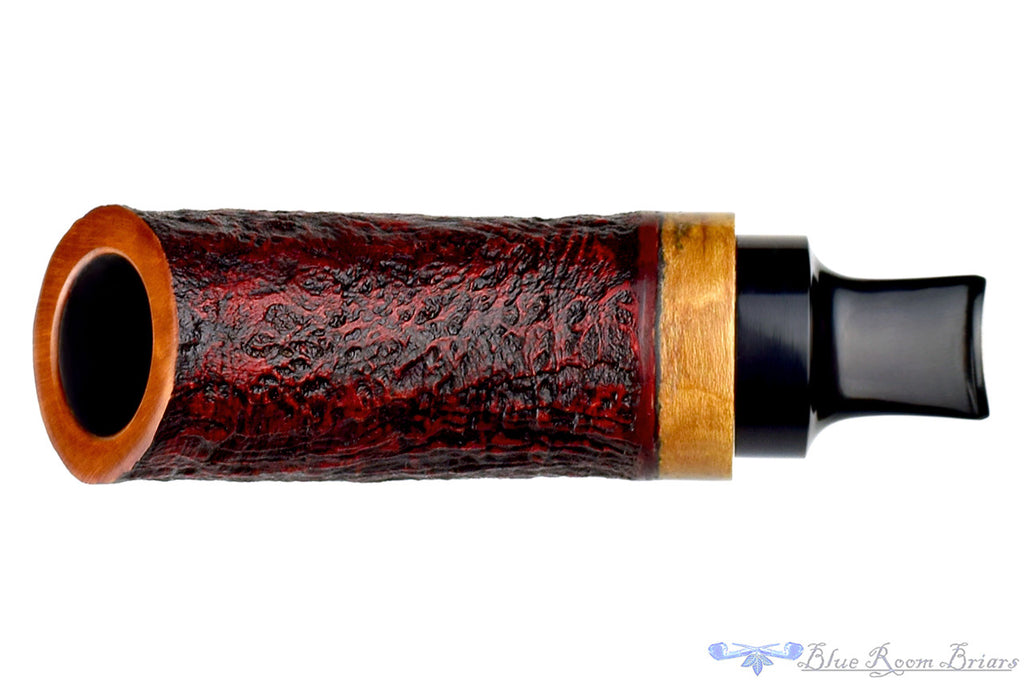 Blue Room Briars, Dirk Heinemann Pipe Red Blast Tuban, sandblast, sand blast pipe, tubos, tube, nosewarmer, black stem, red pipe, germany, german, 
